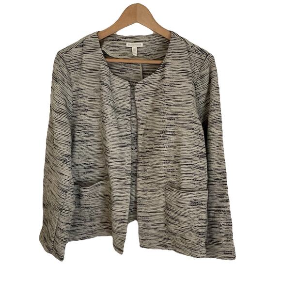 Eileen Fisher Jackets & Blazers - Eileen Fisher Open Blazer Jacket Womens XL Artsy Cotton Textured Heather Tweed